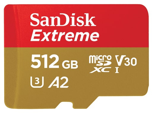 SanDisk micro SDXC Extreme 512GB 190 MB/s + Adapter