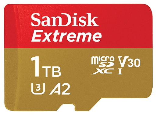 SanDisk micro SDXC Extreme 1TB 190 MB/s UHS-I U3 V30 + SD Adapter