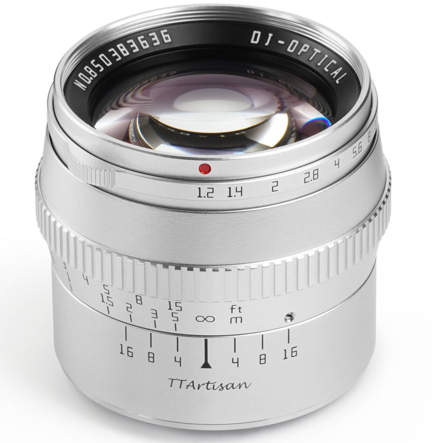 TTArtisan 50mm 1:1,2 für Fuji X silber