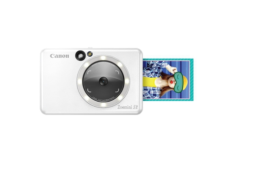 Canon Zoemini S2 perlweiß Sofortbildkamera mit Mini-Fotodrucker